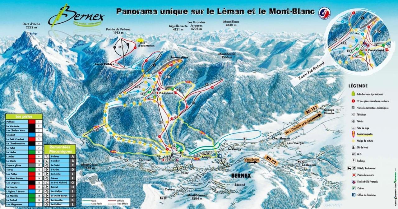 Appartement d'une chambre a Bernex a 50 m des pistes avec balcon et wifi Extérieur photo